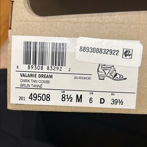 Clarks Valarie Dream Sandals in Dark Tan Combi